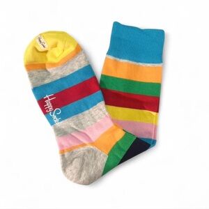 Multicolor Striped Socks Shoe Size 8-12
